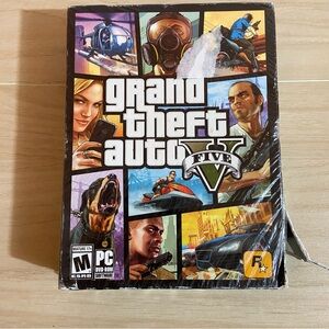 Grand Theft Auto 5 V Five DVD-ROM PC Mature 17+ Video Game Rockstar Physical